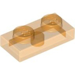 3023-98 Platte plaat 1x2 transparant oranje NIEUW *1B170