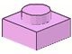 3024-104 Platte plaat 1x1 roze, helder NIEUW *1B167