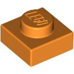 3024-4G Platte plaat 1x1 oranje gebruikt *1B366