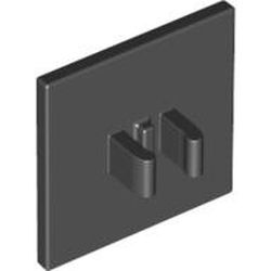 30258-11 Verkeersbord- vierkant, leeg clip-on (zie paal 30256) zwart NIEUW *