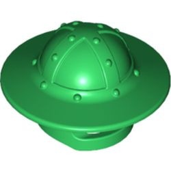 30273-6 Ridderhelm rond met brede rand groen NIEUW *0L0000