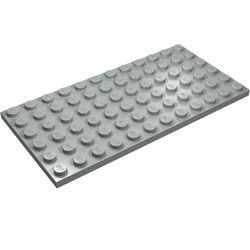 3028-9G Platte plaat 6x12 lichtgrijs (klassiek) gebruikt *1A045