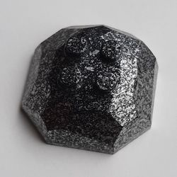 30293-111G Rotsblok, top zwart-zilver gespikkeld gebruikt *5D0000
