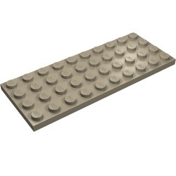 3030-69G Platte plaat 4x10 crème,donker gebruikt *1A040