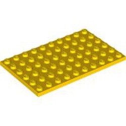 3033-3 Platte plaat 6x10 geel NIEUW *5K0000