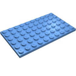 3033-42 Platte plaat 6x10 blauw, midden NIEUW *5K0000