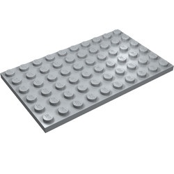 3033-86 Platte plaat 6x10 grijs, licht (blauwachtig) NIEUW *5K0000