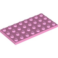 3035-104 Platte plaat 4x8 roze, helder NIEUW *5K0000