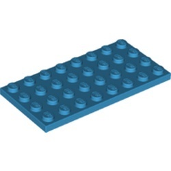 3035-153 Platte plaat 4x8 blauw, donkerazuur NIEUW *5K0000