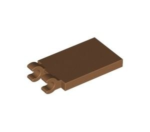 30350-150 Tegel 2x3 met twee clips aan uiteinde caramel, midden NIEUW *0D0000