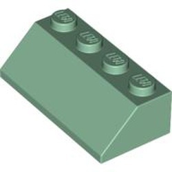 3037-48G Dakpan 45 graden 4x2 groen, zandkleurig gebruikt *1D023