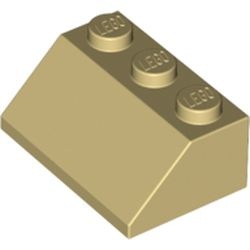 3038-2G Dakpan 45 graden 3x2 crème gebruikt *1D022