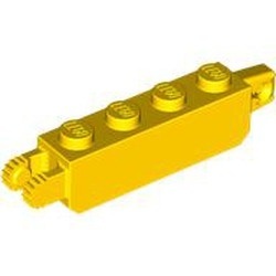 30387-3 Scharniersteen 1x4 1 en 2 vingers uiteinde geel NIEUW *1L0000