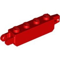 30387-5 Scharniersteen 1x4 1 en 2 vingers uiteinde rood NIEUW *1L0000
