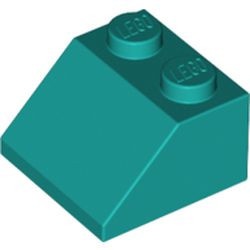 3039-39 Dakpan 45 graden 2x2 turquoise, donker NIEUW *1B135