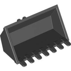 30394-11G Technic Graafschop 3x6 breed - 7 tanden verbinding 2 vingers zwart gebruikt *1E007