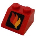 3039pb004-5G Dakpan bedrukt 45 2x2 met brandweerlogo rood gebruikt *5R000