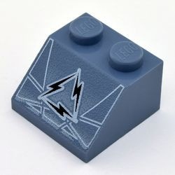3039pb027-55G Dakpan bedrukt 45 met Alphan Team Arctic blauw, zandkleurig gebruikt *5R000