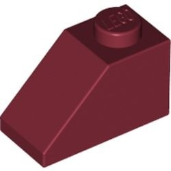 3040-59G Dakpan 45 graden 1x2 rood, donker gebruikt *1D020