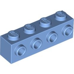 30414-42 Steen 1x4 met noppen één zijde blauw, midden NIEUW *5K0000