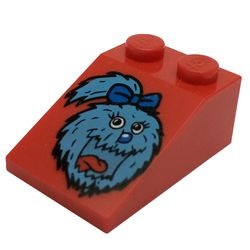 30474pb04-5G Dakpan bedrukt 33 3x2 glad met McDonalds karakter Character Fry Girl rood gebruikt *5R000
