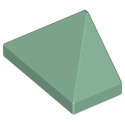 3048c-48G DakNOK 45 graden 2x1 driekantig Bodempin groen, zandkleurig gebruikt *1D034