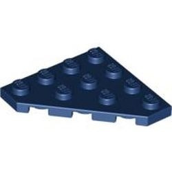 30503-63 Platte plaat 4x4 afgekapte hoek blauw, donker NIEUW *5A018