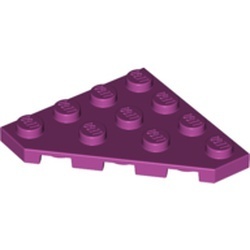 30503-71 Platte plaat 4x4 afgekapte hoek magenta NIEUW *5A018