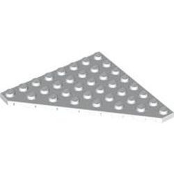 30504-1G Platte plaat 8x8 afgekapte hoek wit gebruikt *1G011
