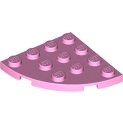 30565-104 Platte plaat 4x4 afgeronde hoek roze, helder NIEUW *5G0000