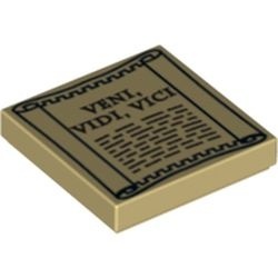 3068bpb0635-2 Tegel 2x2 VENI VIDI VICI crème NIEUW *