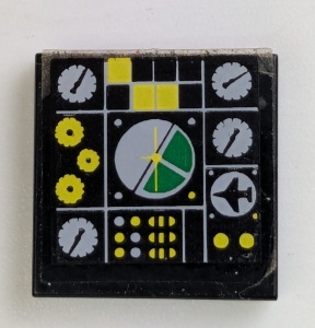 3068pb0125-11G Tegel 2x2 Avionics groen en grijs patroon 1 (Sticker) zwart gebruikt *5T05-32