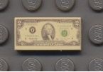 3069b-CUS014 Tegel 1x2 Dollarbiljet 100 dollar wit NIEUW *