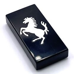 3069pb1101-11 Tegel 1x2 FERRARI logo zwart NIEUW *1L000