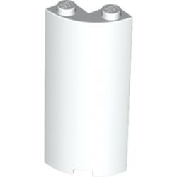 30987-1 Paneel kwart 2x2x5 met uitsnede wit NIEUW *5D0000