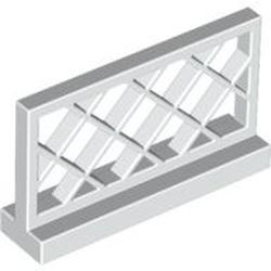 3185-1G Hekwerk 1x4x2 klassiek ruitpatroon wit gebruikt *1C023