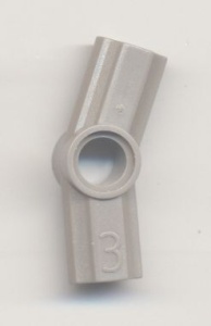 32016-10G Technic, Hoekverbinding gebogen 157,5 graden #3 donker, grijs (klassiek) gebruikt *1A077 - Img 2