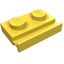 32028-3 Platte plaat 1x2 met deurrail geel NIEUW *1B316
