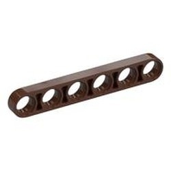 32063-8G Technic, Hefbalk 1x6 dun bruin (klassiek) gebruikt *