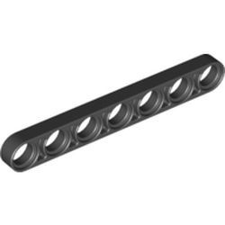 32065-11 Technic, Hefbalk 1x7 dun zwart NIEUW *1D000