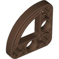 32249-8G Technic, Hefbalk 3x3 L-vormig met kwart elipse (raampje) bruin (klassiek) gebruikt *1D000