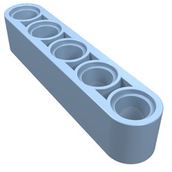 32316-105 Technic, Hefbalk 1x5 dik blauw, lichthelder NIEUW *1DT00