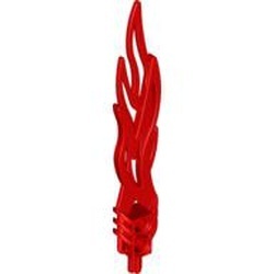 32558-5G Bionicle wapen Toa vlam zwaard met twee pingaten rood gebruikt *