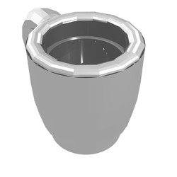 33054-22G Scala kopje chrome zilver gebruikt *1E020