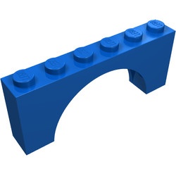 3307-7G Steen, boog 1x6x2 (dikkere top) zie ook 12939) blauw gebruikt *1D048