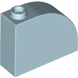 33243-62G Steen, 1x3x2 ronde top 90 graden massief blauw, licht gebruikt *1L112