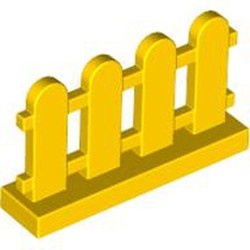 33303-3 Hek met verticale planken 1x4x2 geel NIEUW *1L000