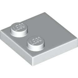33909-1 Tegel 2x2 met twee noppen wit NIEUW *1B353