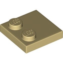 33909-2 Tegel 2x2 met twee noppen crème NIEUW *1B353