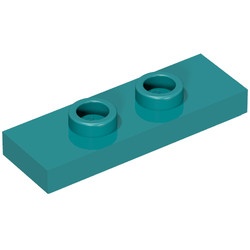 34103-39 Platte plaat 1x3 met 2 noppen turquoise, donker NIEUW *1B354